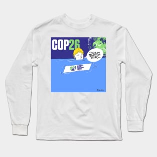 mensaje a la calma en la cop26 en glasgow Long Sleeve T-Shirt